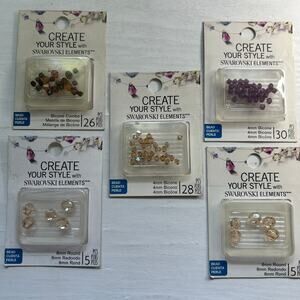 EK Success Swarovski Golden Shadow Crystal Bead Lot
